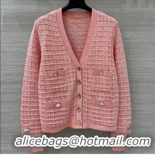 Well Crafted Chanel Wool & Cotton Tweed Cardigan CH090503 Pink 2025
