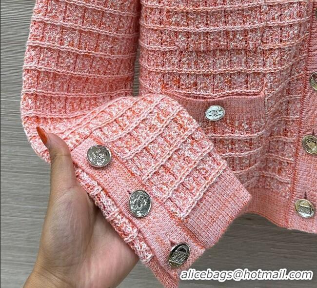 Well Crafted Chanel Wool & Cotton Tweed Cardigan CH090503 Pink 2025