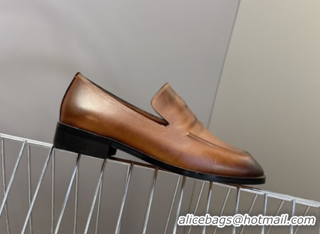 Purchase Miu Miu Leather Loafers 5D545E Brown 1025020 2025