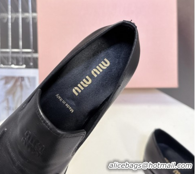 Unique Style Miu Miu Leather Loafers 5D545E Black 1025021 2025