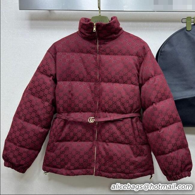 Super Quality Gucci GG Down Jacket GG110613 Red 2025
