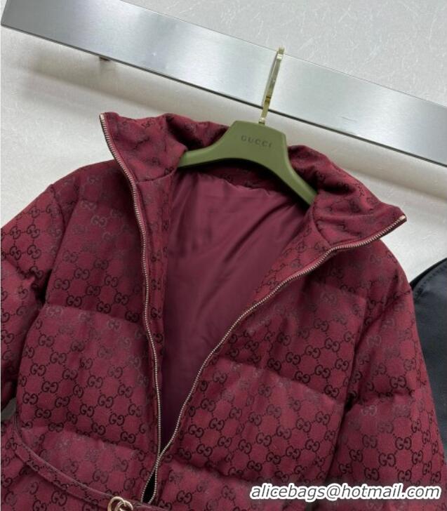 Super Quality Gucci GG Down Jacket GG110613 Red 2025