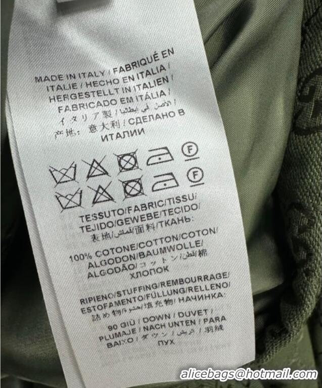 ​Super Quality Gucci GG Down Jacket GG110613 Green 2025
