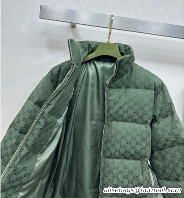 ​Super Quality Gucci GG Down Jacket GG110613 Green 2025