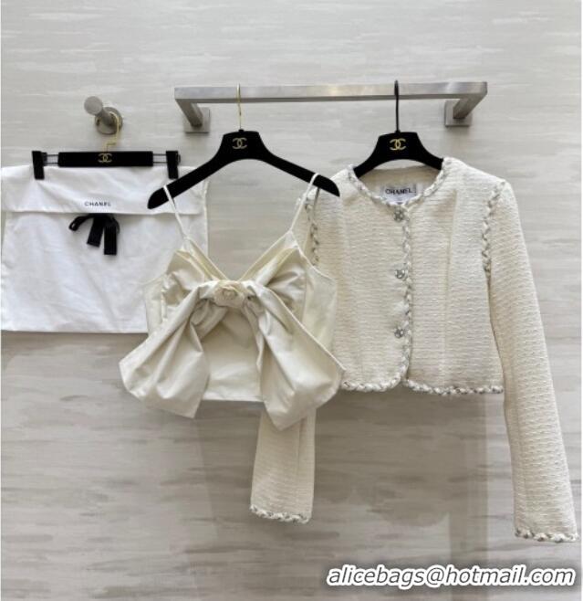 Top Quality Chanel Bow Vest CH82113 White 2025