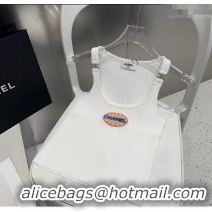 Super Quality Chanel Vest with Logo Patch 0911 White 2025