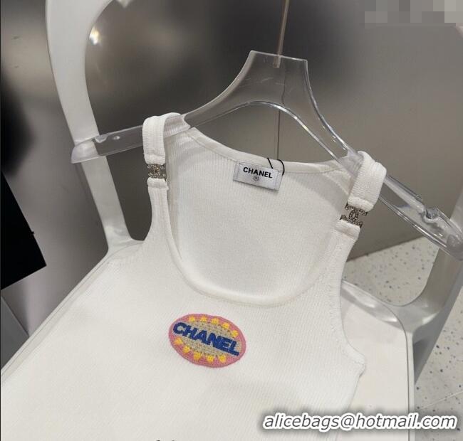 Super Quality Chanel Vest with Logo Patch 0911 White 2025