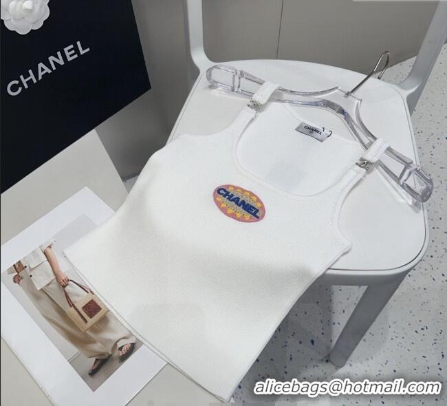 Super Quality Chanel Vest with Logo Patch 0911 White 2025
