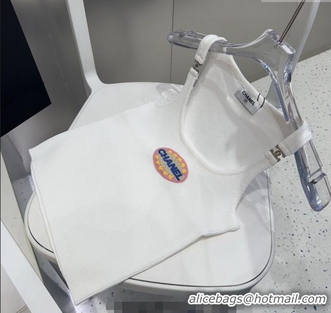 Super Quality Chanel Vest with Logo Patch 0911 White 2025