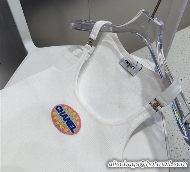 Super Quality Chanel Vest with Logo Patch 0911 White 2025