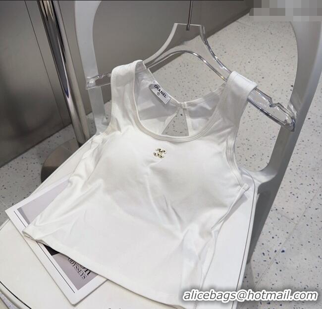 Top Quality Chanel Jewel CC Vest 0911 White 2025