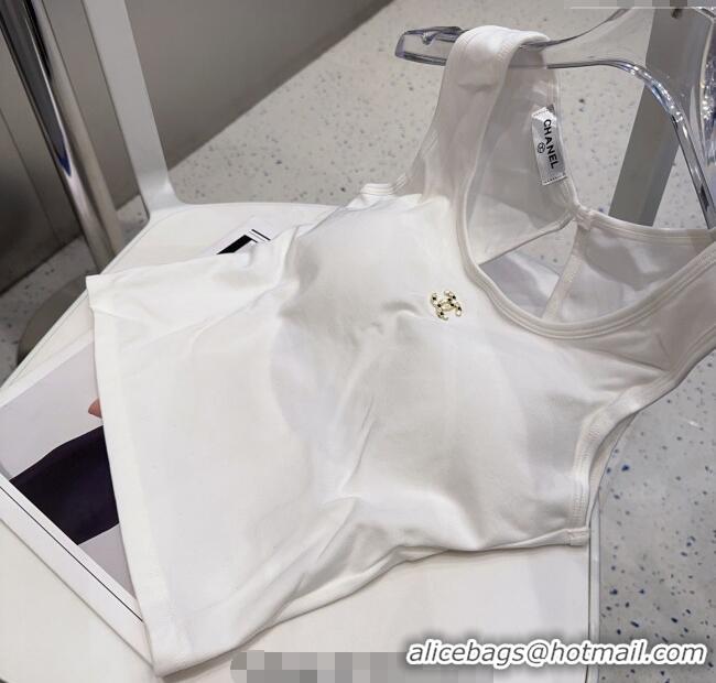 Top Quality Chanel Jewel CC Vest 0911 White 2025