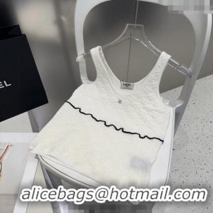 Well Crafted Chanel CC Emboss Vest 0911 White 2025