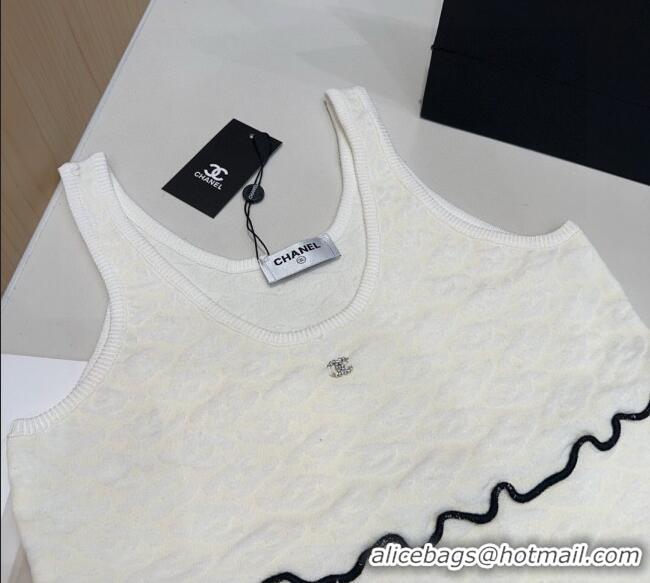 Well Crafted Chanel CC Emboss Vest 0911 White 2025