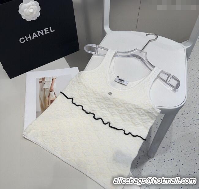 Well Crafted Chanel CC Emboss Vest 0911 White 2025