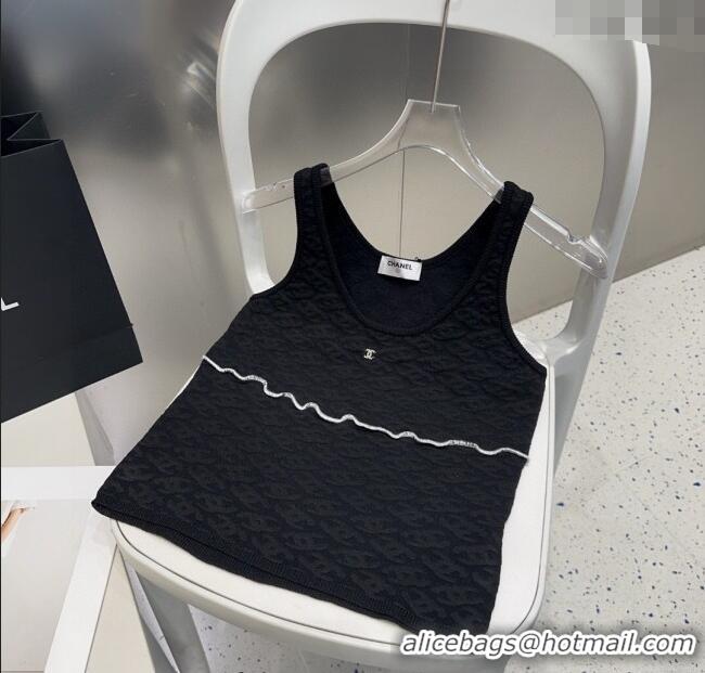 Luxury Discount Chanel CC Emboss Vest 0911 Black 2025