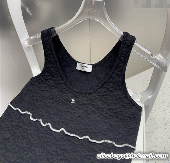 Luxury Discount Chanel CC Emboss Vest 0911 Black 2025