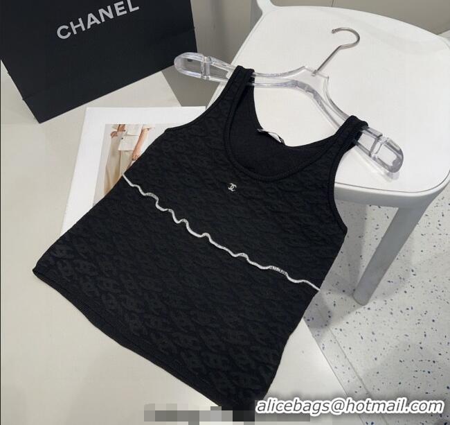 Luxury Discount Chanel CC Emboss Vest 0911 Black 2025