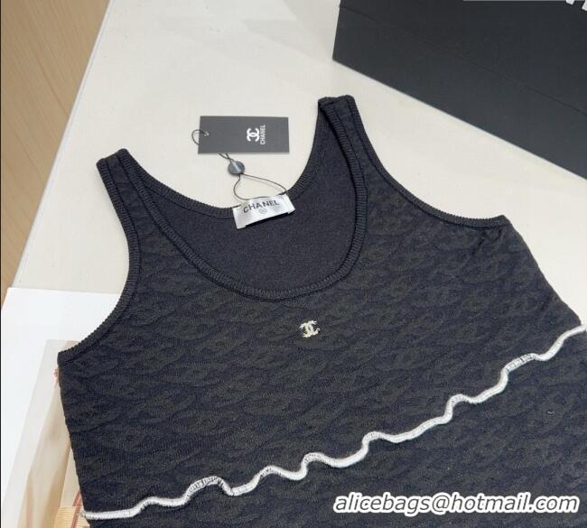Luxury Discount Chanel CC Emboss Vest 0911 Black 2025