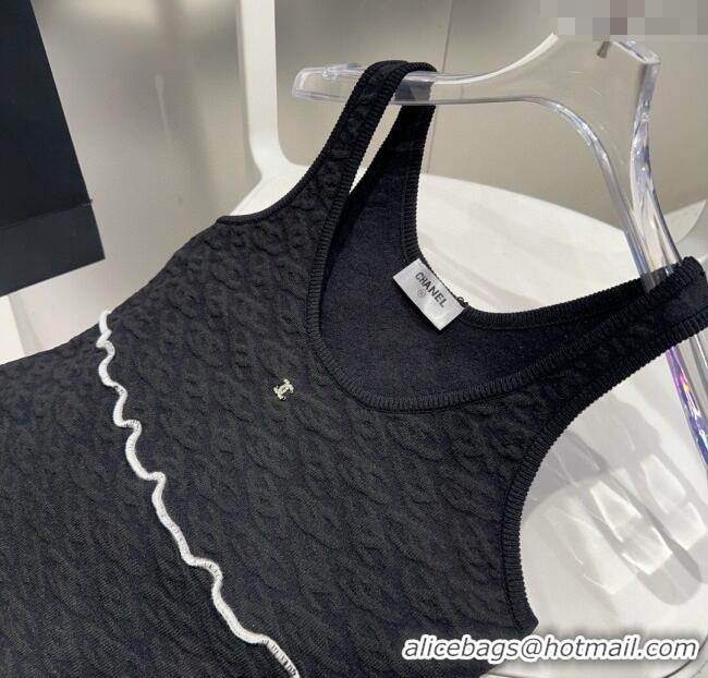 Luxury Discount Chanel CC Emboss Vest 0911 Black 2025