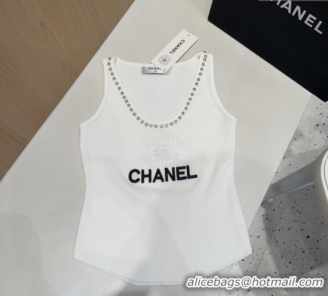 Big Discount Chanel Strass Vest 0911 White 2025