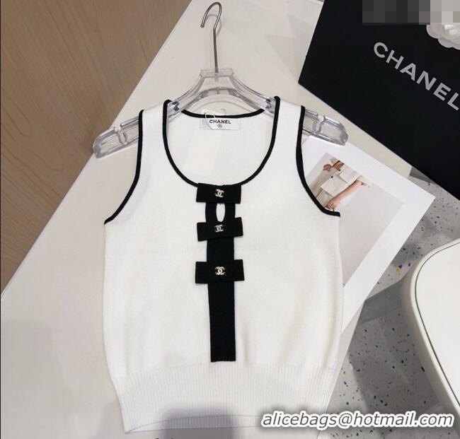 Top Grade Chanel Bow Vest 0911 White 2025