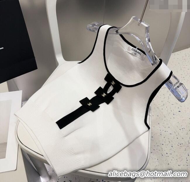 Top Grade Chanel Bow Vest 0911 White 2025
