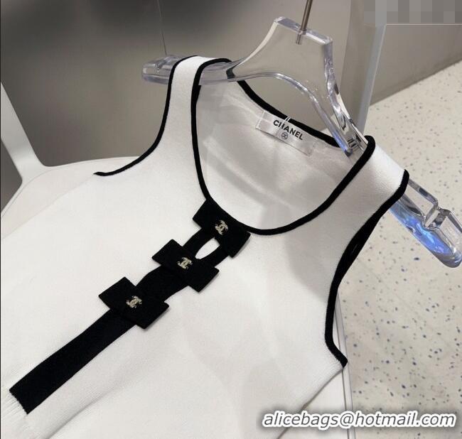 Top Grade Chanel Bow Vest 0911 White 2025