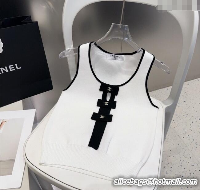 Top Grade Chanel Bow Vest 0911 White 2025