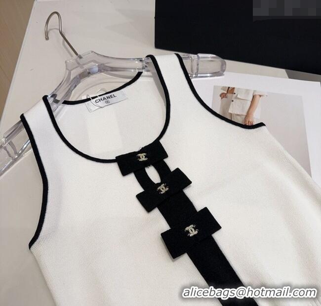 Top Grade Chanel Bow Vest 0911 White 2025