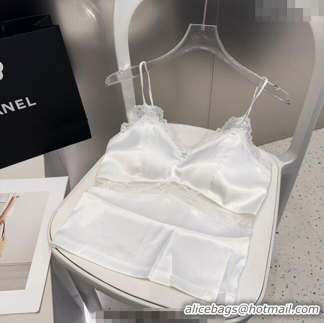 Buy Cheapest Chanel Vest with Lace 0911 White 2025