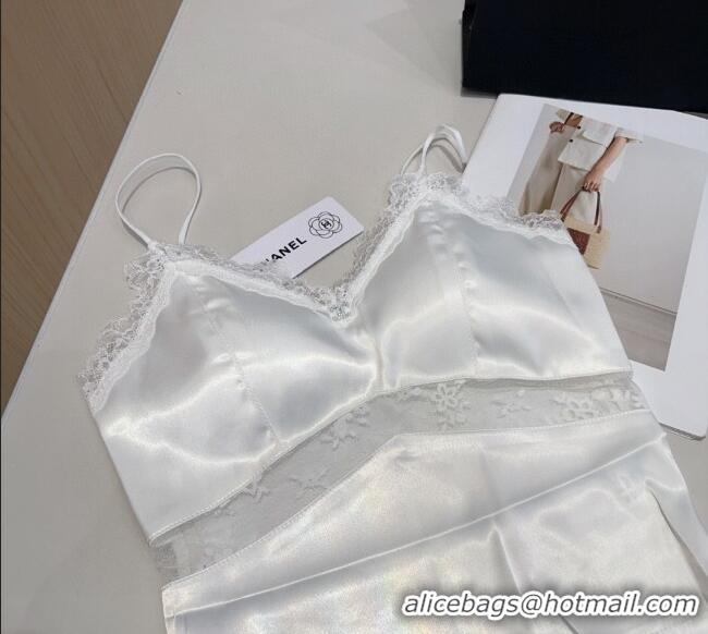 Buy Cheapest Chanel Vest with Lace 0911 White 2025