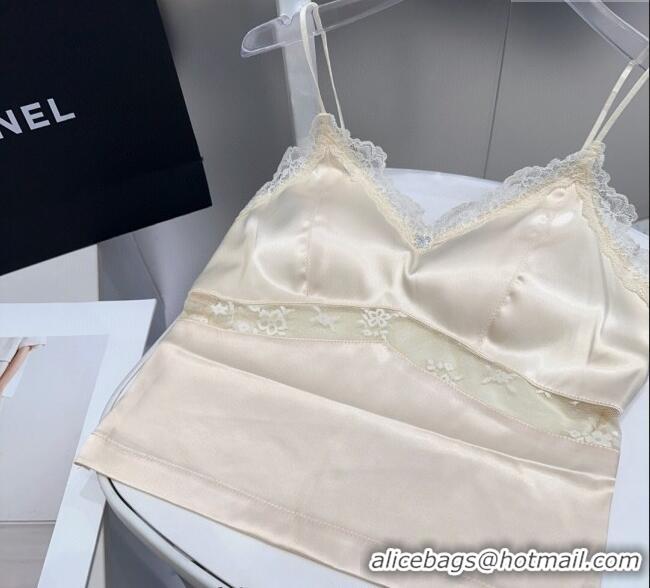 Traditional Discount Chanel Vest with Lace 0911 Light Yellow 2025