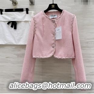 Top Quality Chanel Tweed Jacket CH91303 Pink 2025