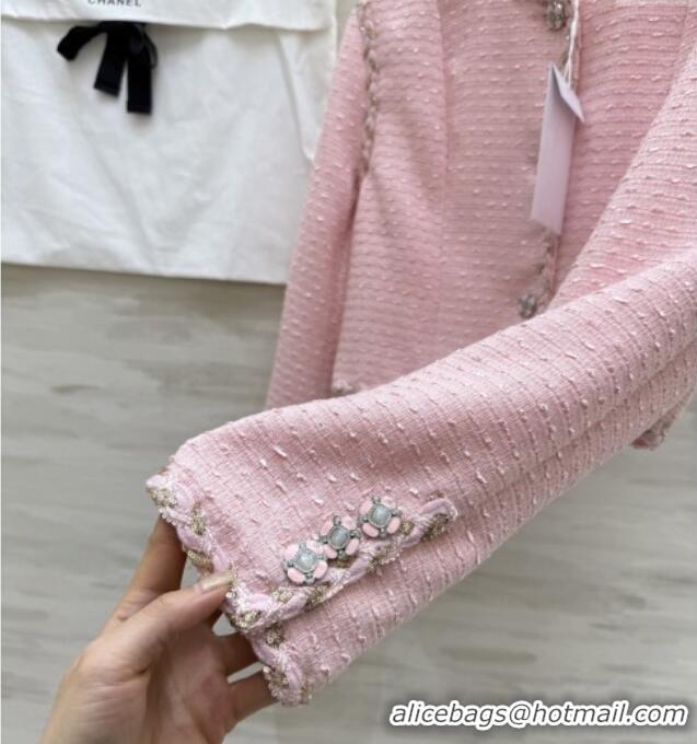 Top Quality Chanel Tweed Jacket CH91303 Pink 2025