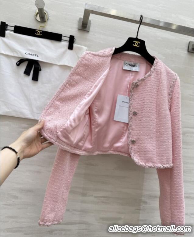 Top Quality Chanel Tweed Jacket CH91303 Pink 2025