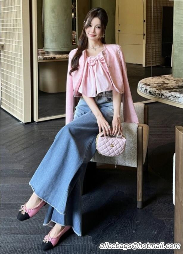 Top Quality Chanel Tweed Jacket CH91303 Pink 2025