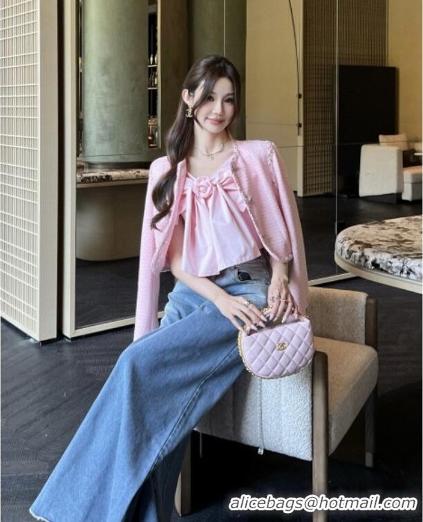 Top Quality Chanel Tweed Jacket CH91303 Pink 2025