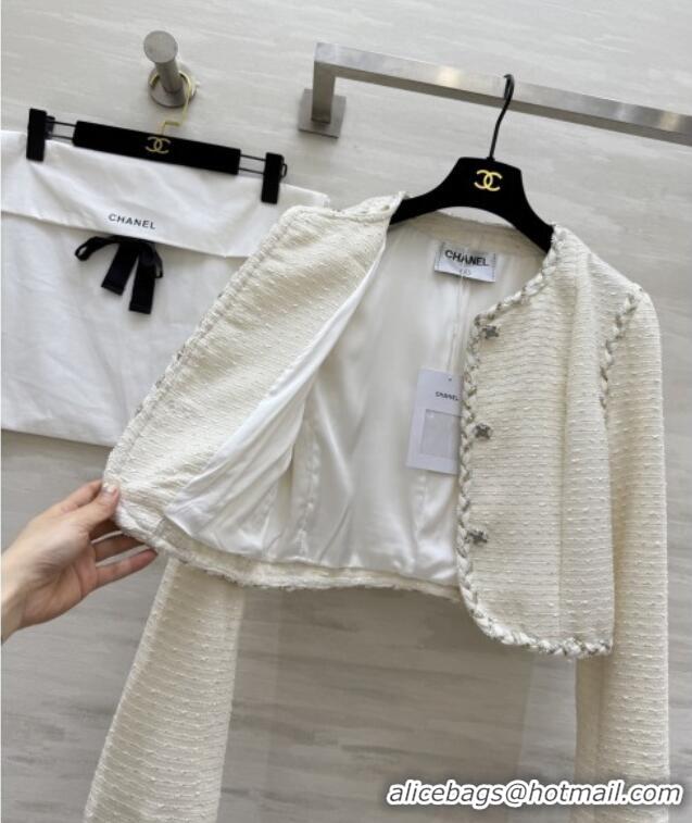 Trendy Design Chanel Tweed Jacket CH91304 Beige 2025