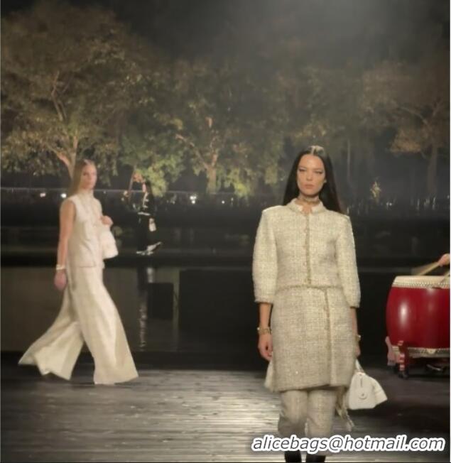 Best Quality Chanel Tweed Dress CH91305 Beige 2025