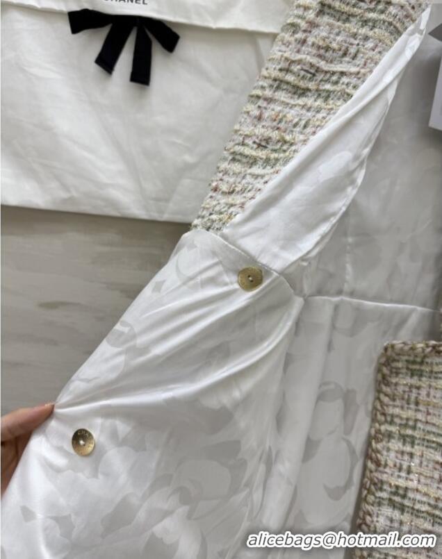 Best Quality Chanel Tweed Dress CH91305 Beige 2025