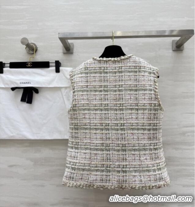 Super Quality Chanel Tweed Vest CH91307 Beige 2025