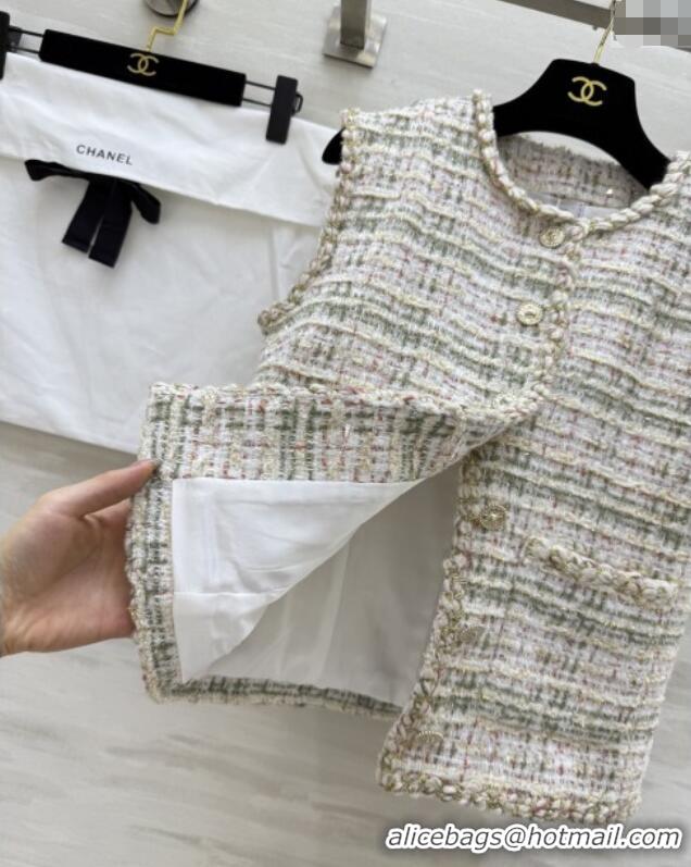 Super Quality Chanel Tweed Vest CH91307 Beige 2025