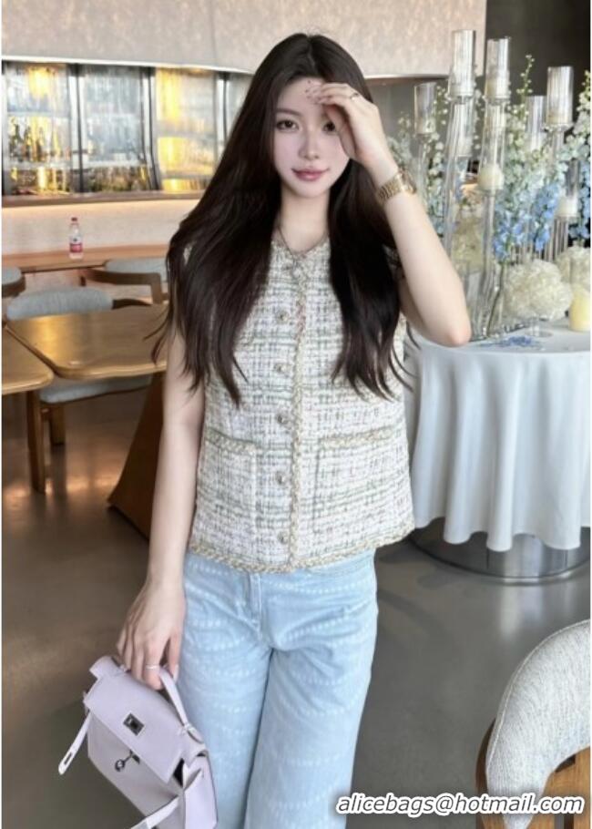 Super Quality Chanel Tweed Vest CH91307 Beige 2025
