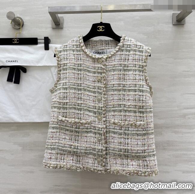 Super Quality Chanel Tweed Vest CH91307 Beige 2025