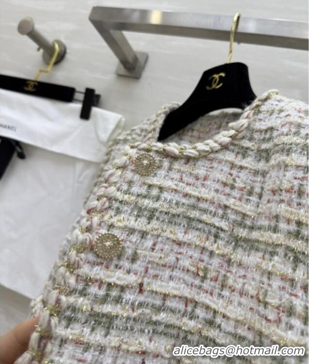 Super Quality Chanel Tweed Vest CH91307 Beige 2025