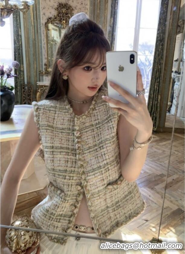 Super Quality Chanel Tweed Vest CH91307 Beige 2025