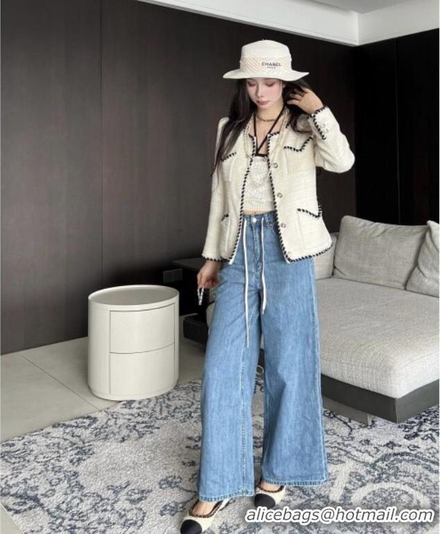 Best Quality Chanel Tweed Jacket CH91308 White 2025