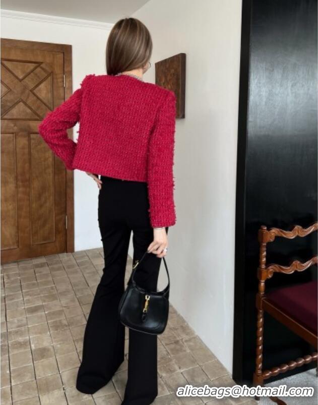 Unique Grade Chanel Fringe Tweed Jacket CH91310 Red 2025