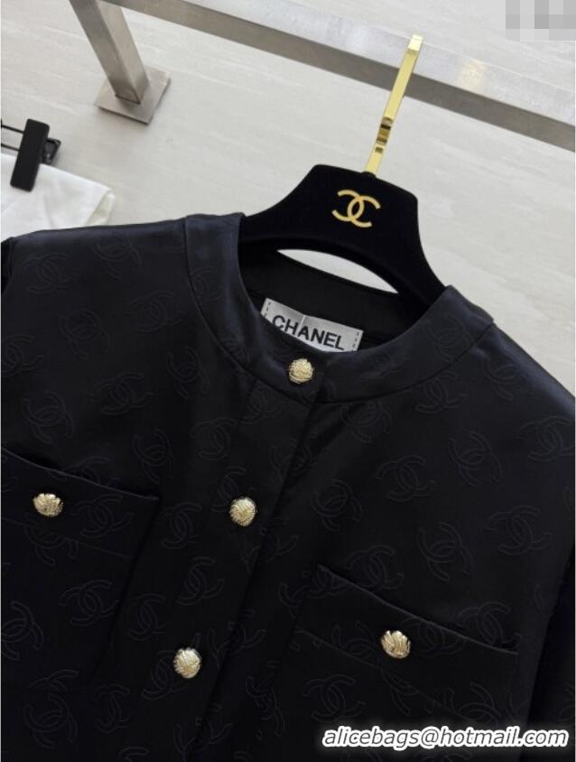 Unique Grade Chanel CC Silk Jacket CH91313 Black 2025